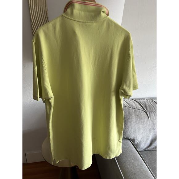 Psycho Bunny Pique Polo Lime Green Pink Logo Size 9 XXXL USA Pima cotton - Picture 10 of 15